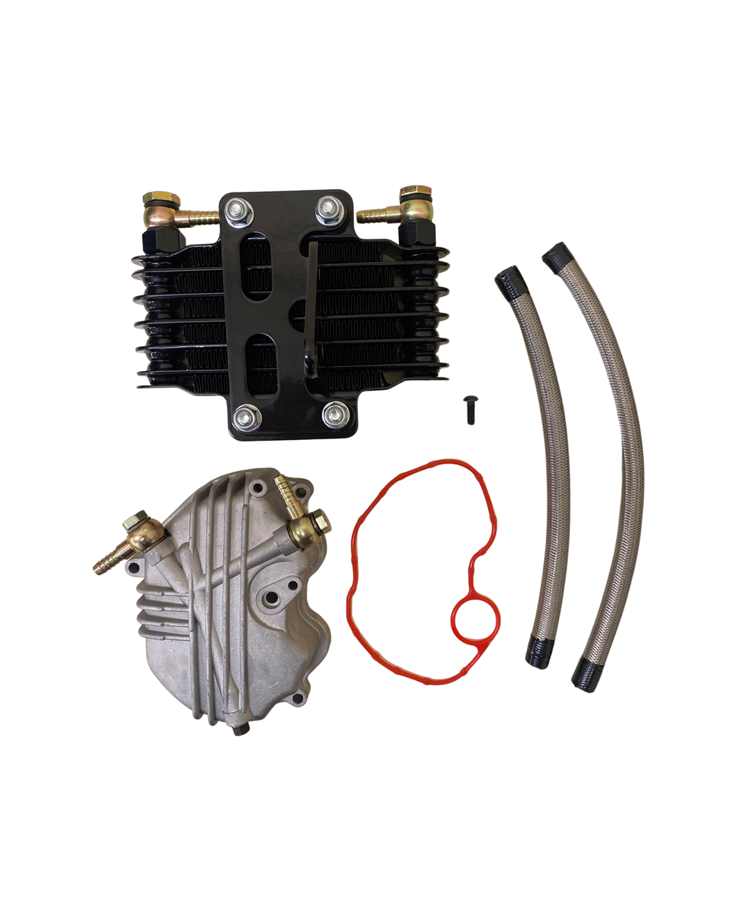 Deluxe oil cooler kit for Hawk 250, Hawk DLX, Tao Tao TBR7, CSC TT250, and more