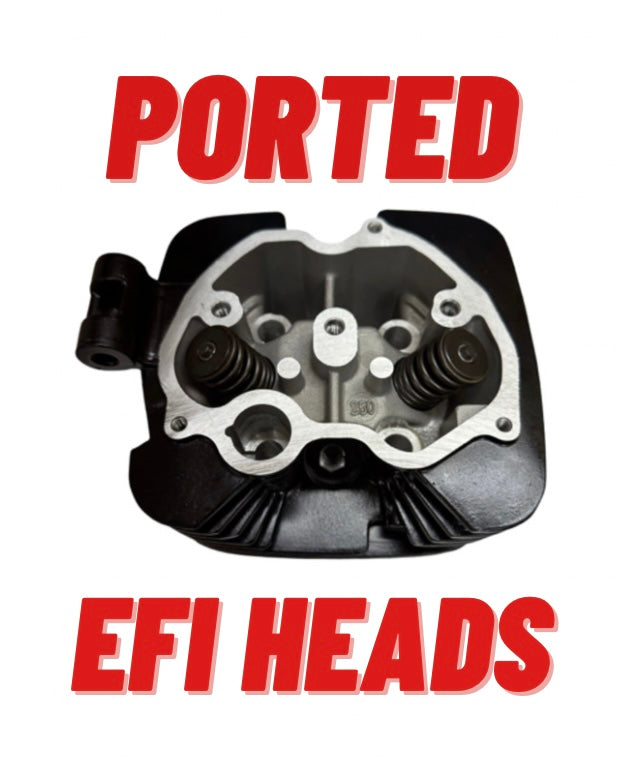 Port, polished, and flowed performance head for Hawk 250 DLX with EFI